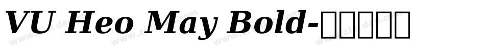 VU Heo May Bold字体转换